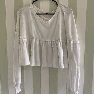 Free people white long sleeve